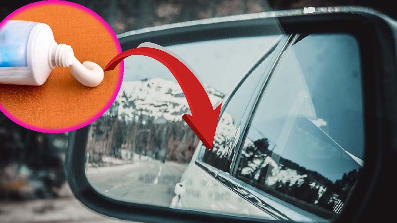 ¿Qué pasa si pones pasta de dientes en los retrovisores del coche?