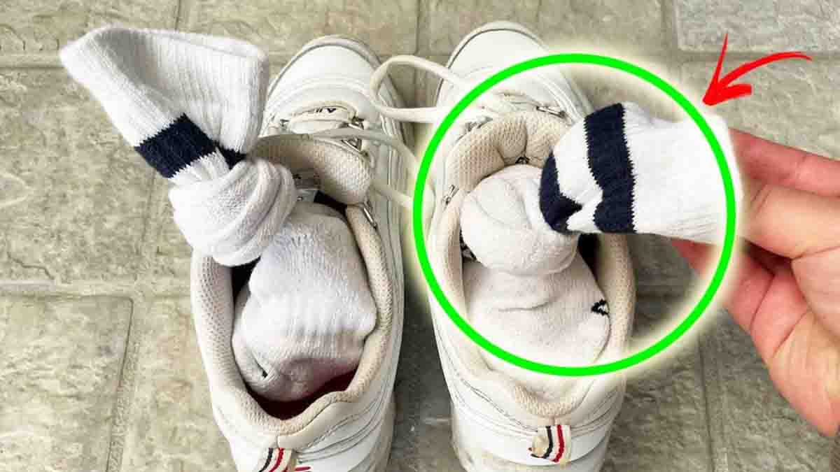 No todo el mundo sabe que dos calcetines bastan para eliminar los olores y la humedad de los zapatos.