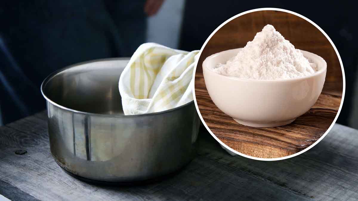 Paños de cocina muy sucios: ponlos en una sartén con este ingrediente secreto para que queden limpios y libres de bacterias.