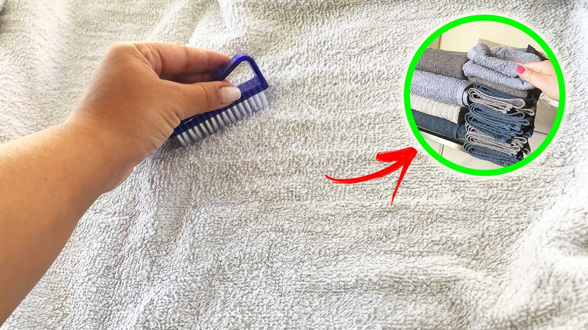 ¿Conocías el método del cepillo de dientes para suavizar toallas viejas y duras?