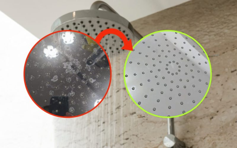 Cal en el cabezal de la ducha: cómo eliminarla en poco tiempo