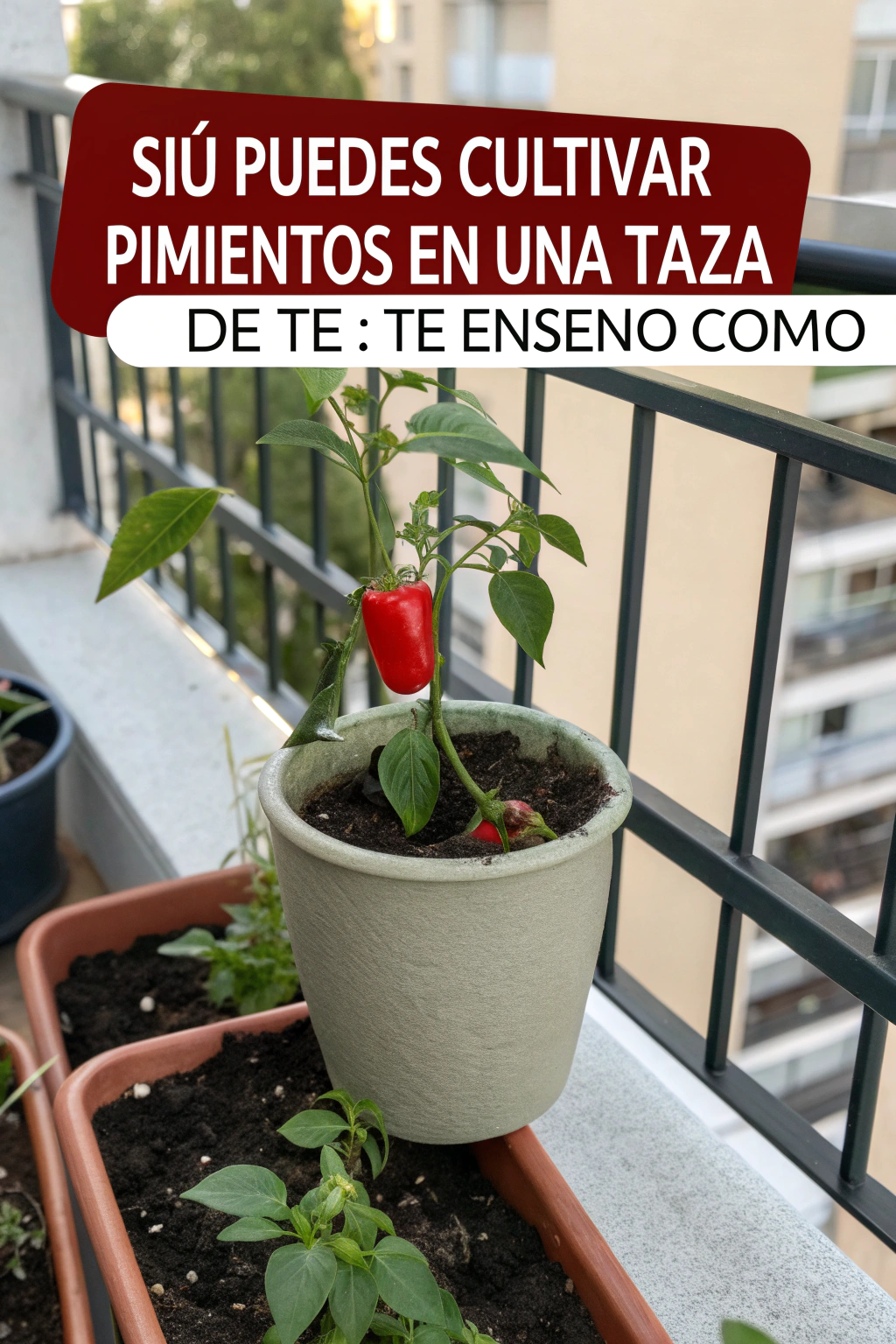 ¡Sí! Puedes cultivar pimientos en una taza de té: te enseño cómo