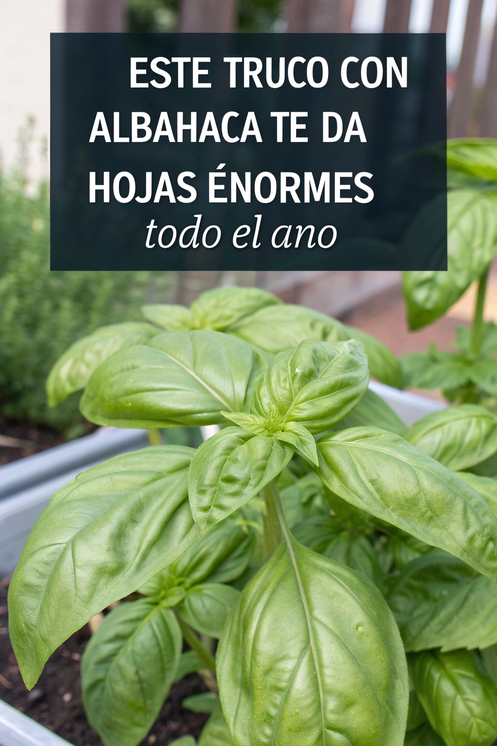 Este truco con albahaca te da hojas enormes todo el año