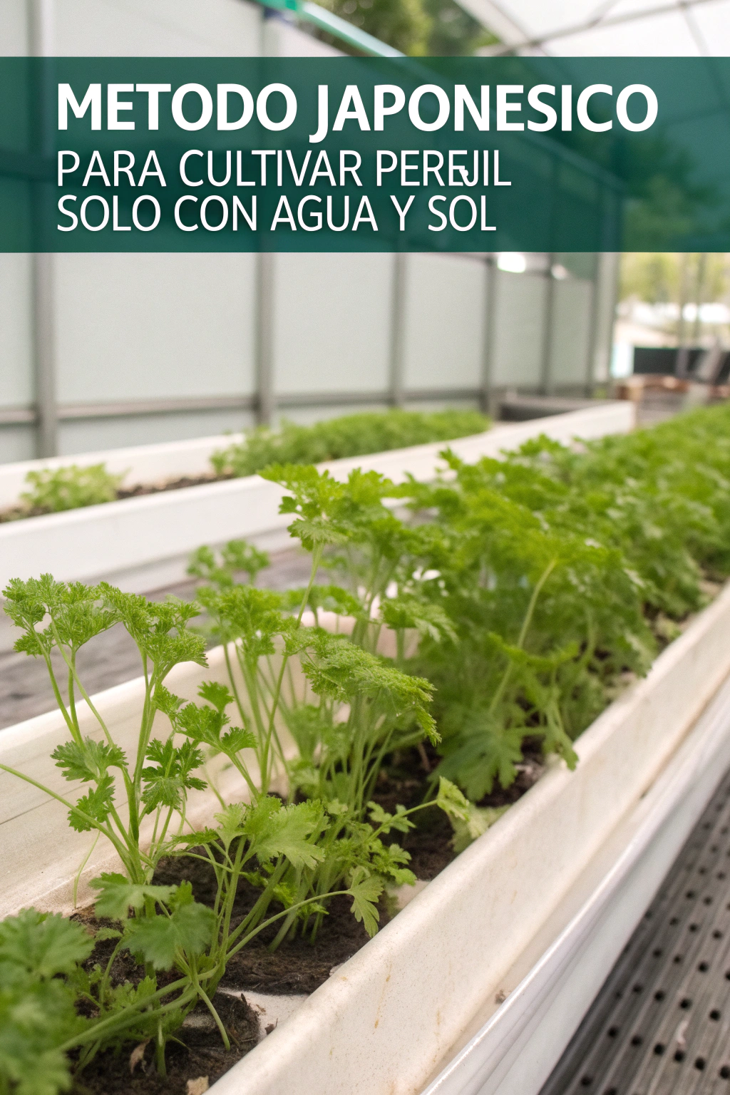 Método japonés para cultivar perejil solo con agua y sol