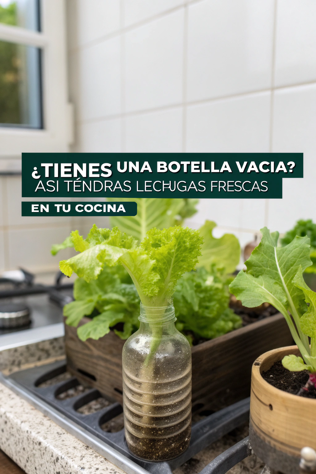 ¿Tienes una botella vacía? Así tendrás lechugas frescas en tu cocina