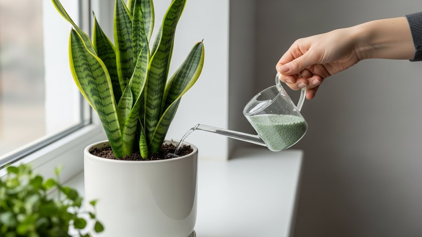 Cómo fertilizar las plantas de serpiente correctamente (sin quemar las raíces)