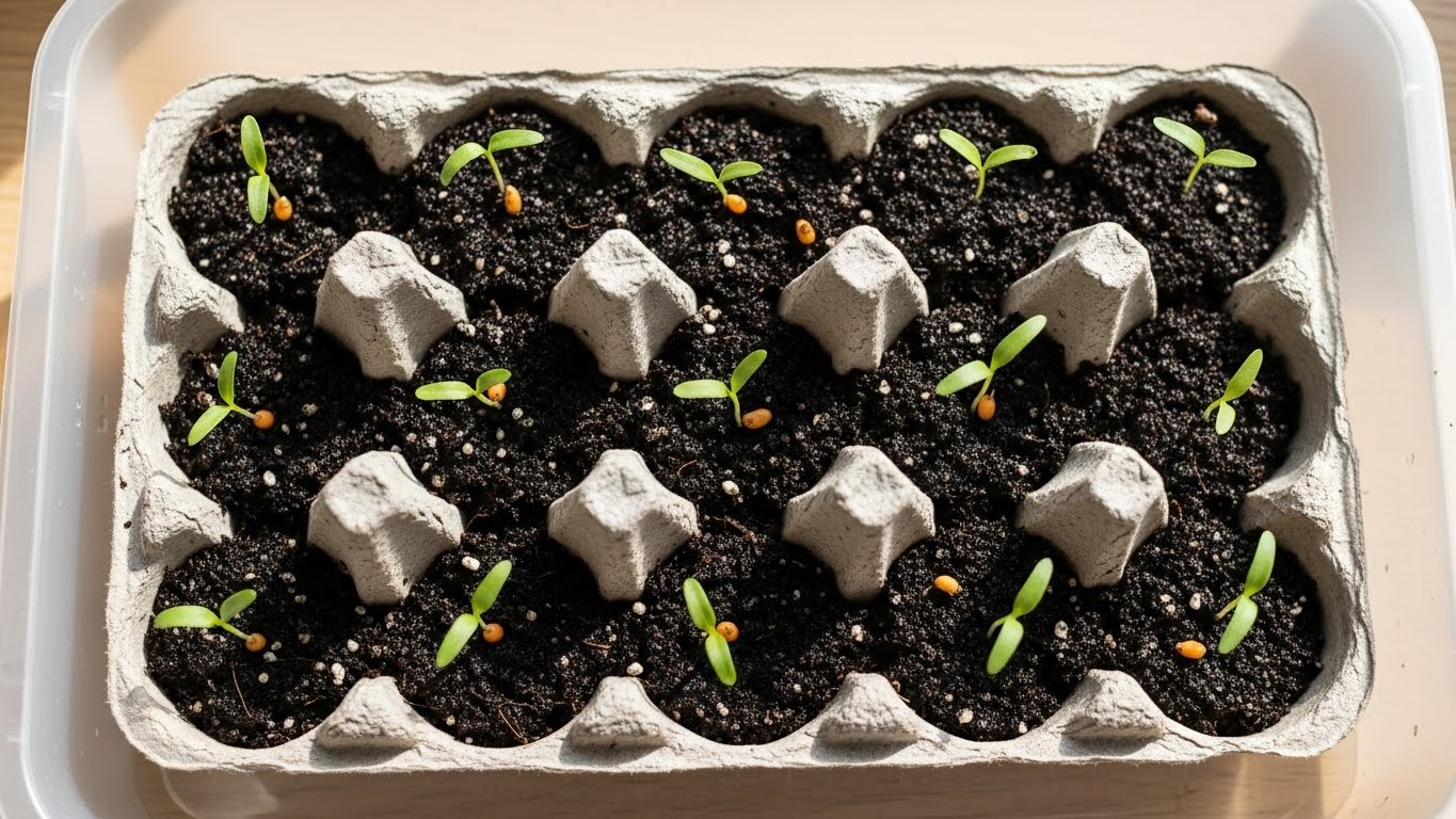 Cómo plantar zanahorias en bandejas de huevos (¡Y obtener brotes más rápidos y fuertes!)