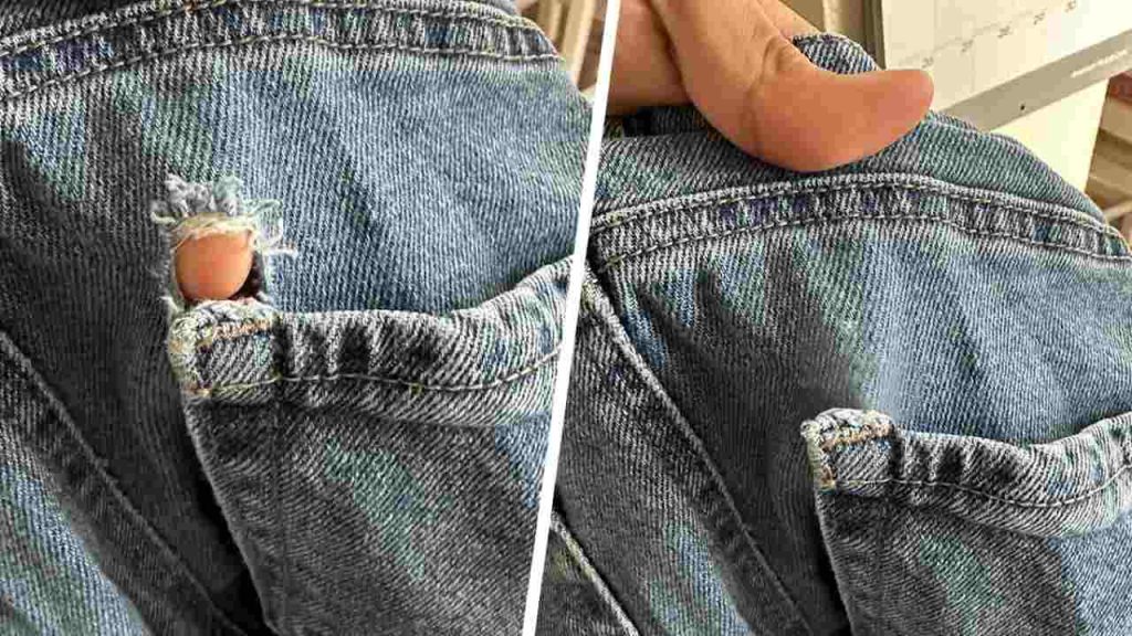 Olvida la costura, si encuentras un agujero en tus pantalones, puedes repararlo en 3 minutos