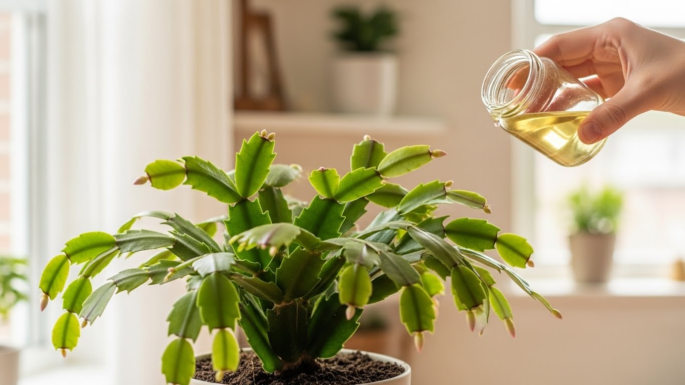 Un cactus de Navidad débil puede recuperarse rápido con este remedio casero fácil