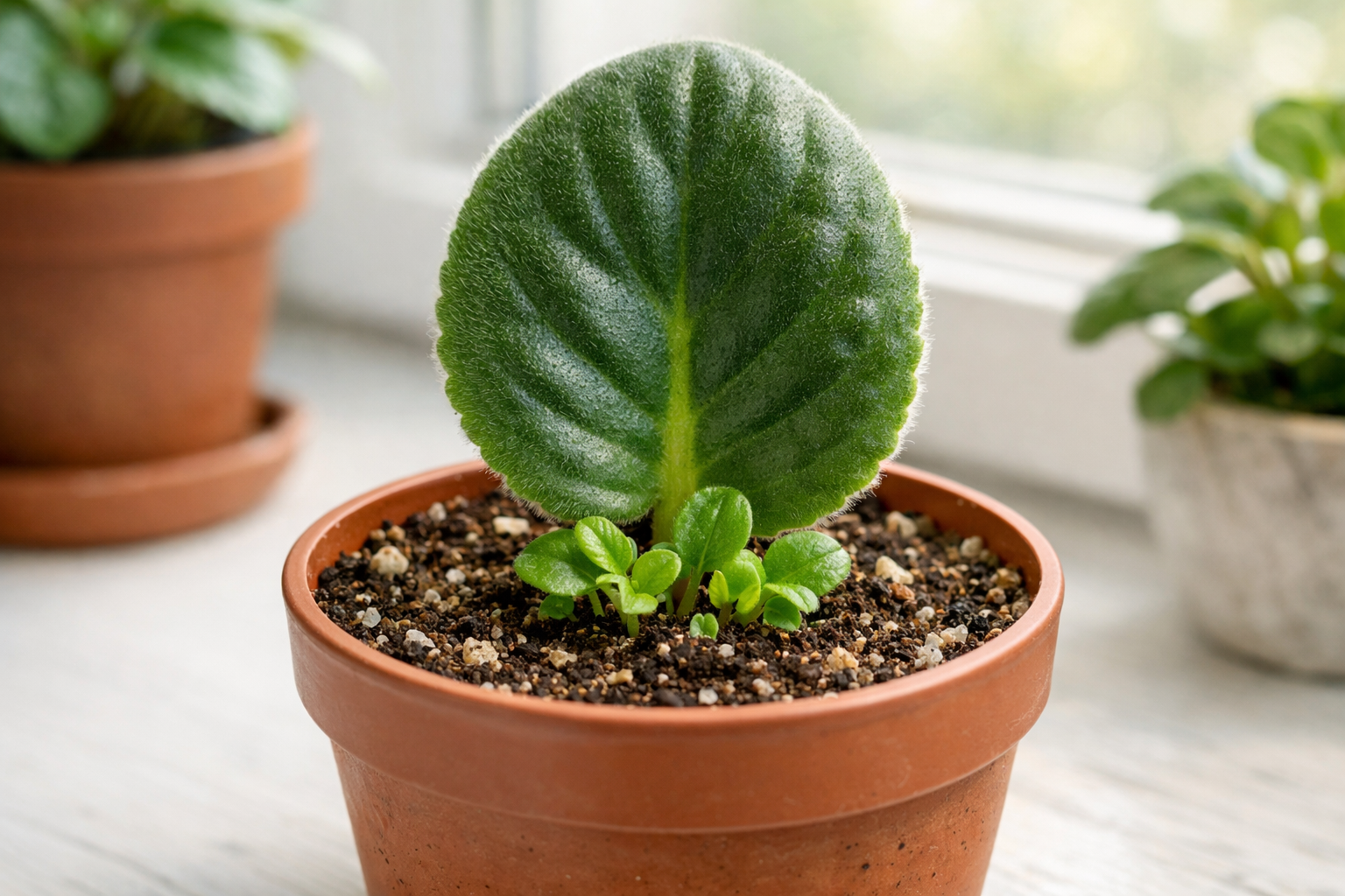 Cómo una sola hoja de violeta africana puede convertirse en una planta nueva completa