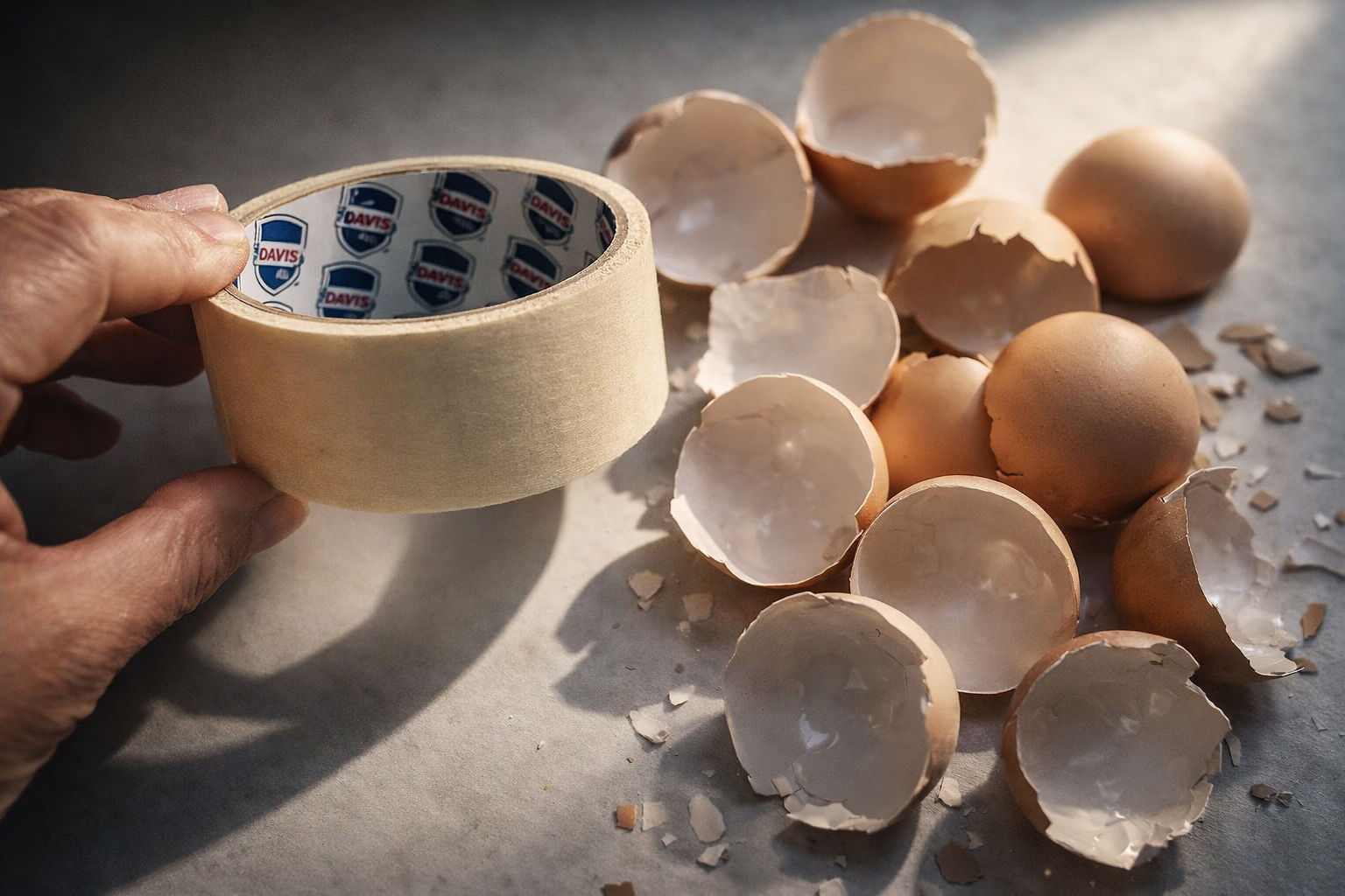 Cáscara de huevo y cinta adhesiva: el resultado es simplemente asombroso