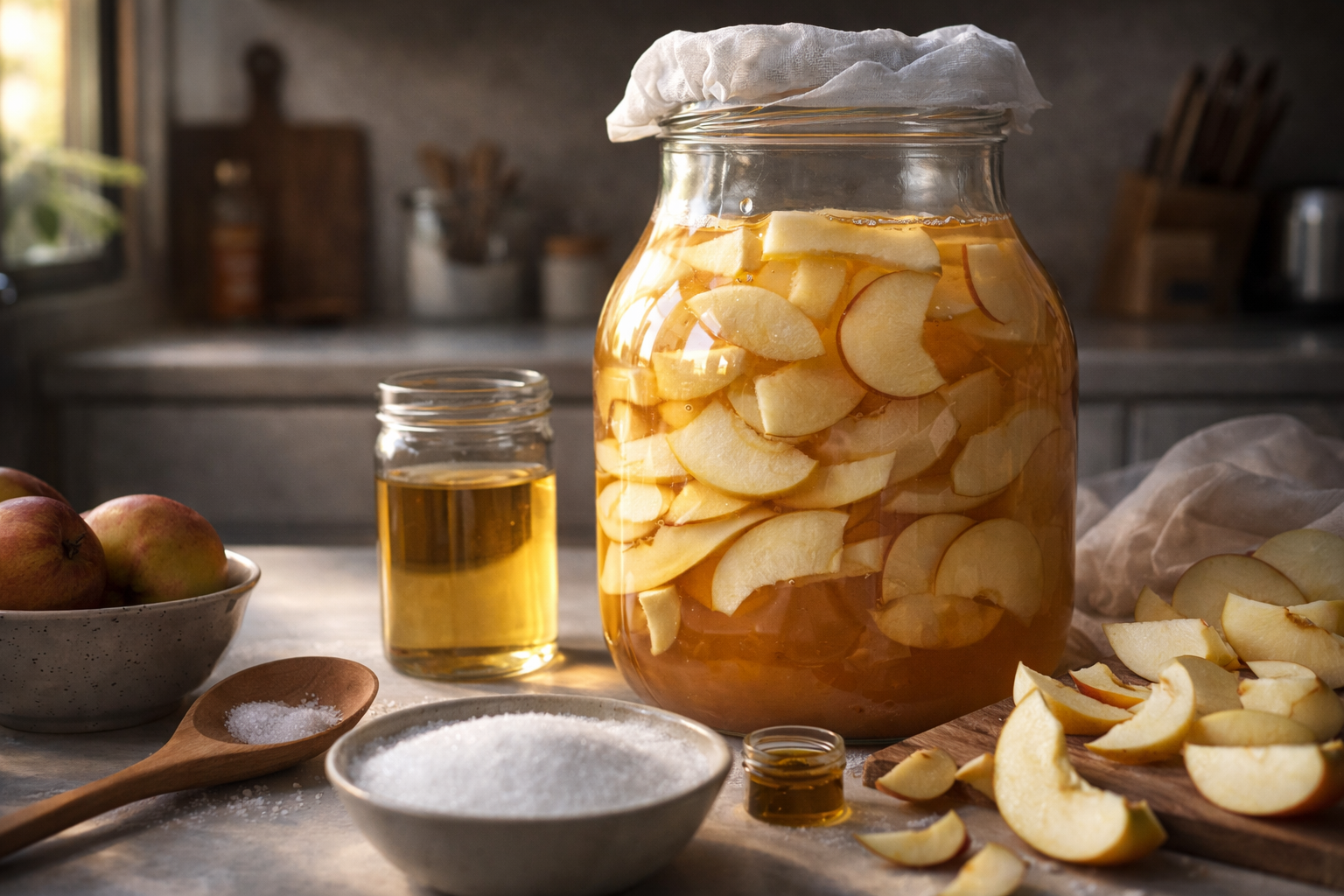 Cómo elaborar vinagre de sidra de manzana en casa de forma sencilla