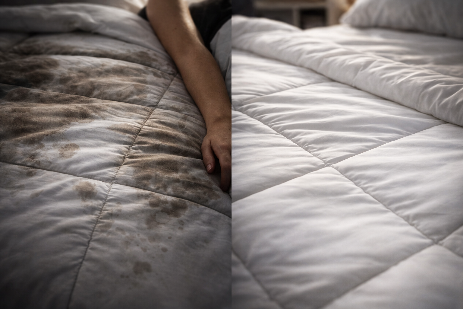 Cómo eliminar manchas de colchones, almohadas y fundas en segundos