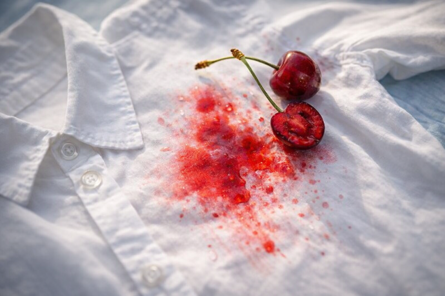 Cómo eliminar una mancha de cereza en ropa, alfombras y manos