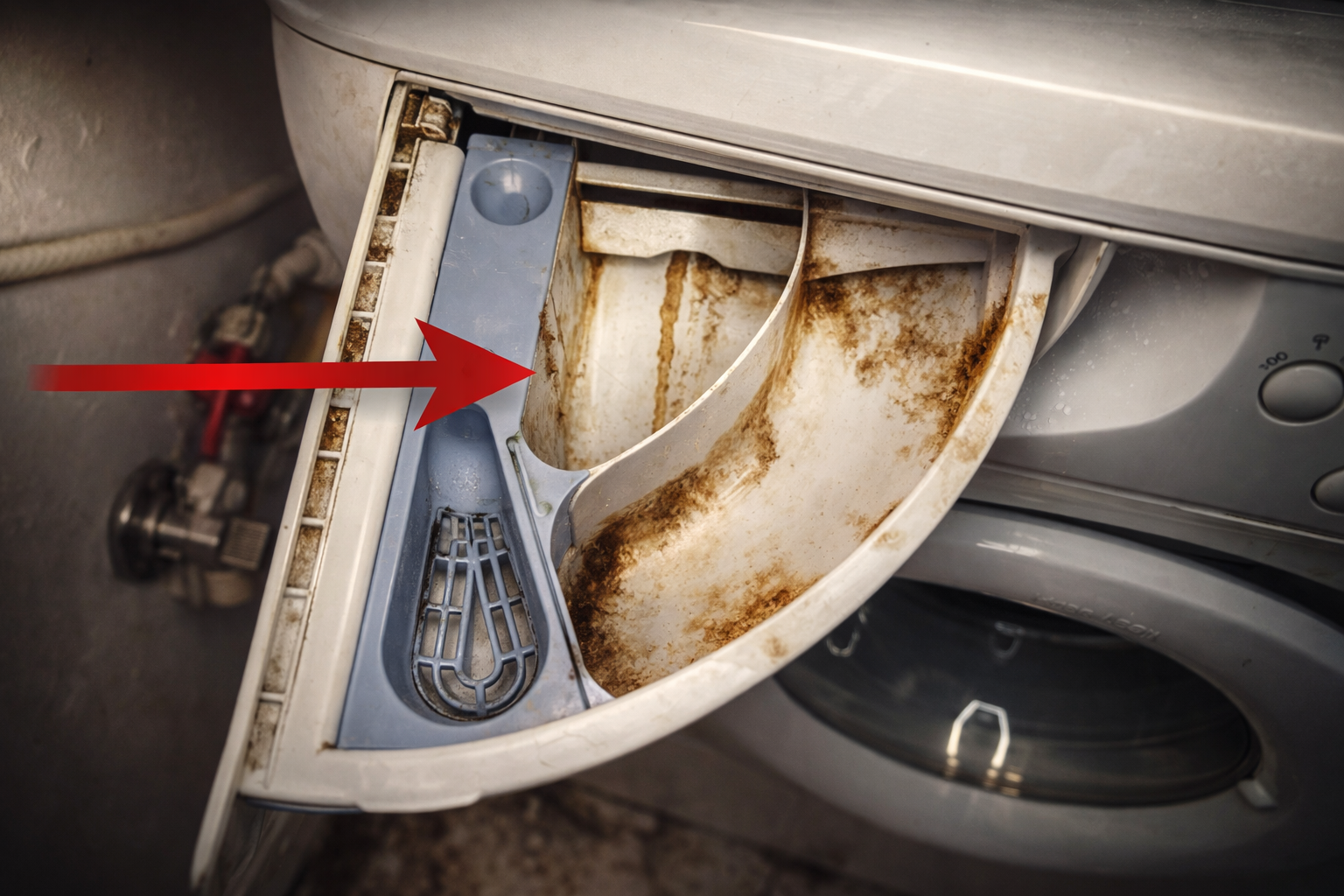 Cómo limpiar el compartimento de la lavadora para eliminar la cal, el moho y la suciedad