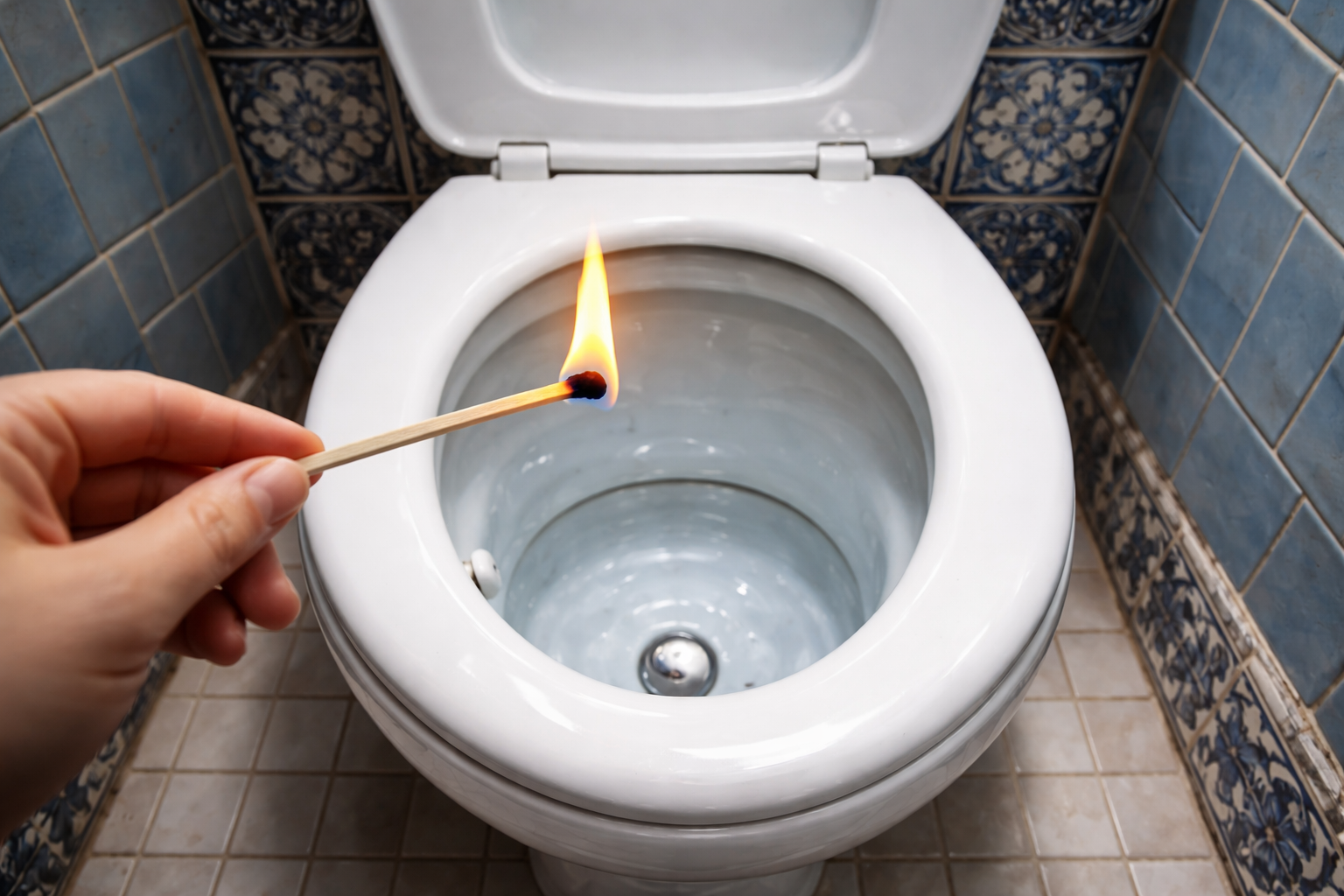 El truco de la cerilla para eliminar los malos olores del baño de forma efectiva