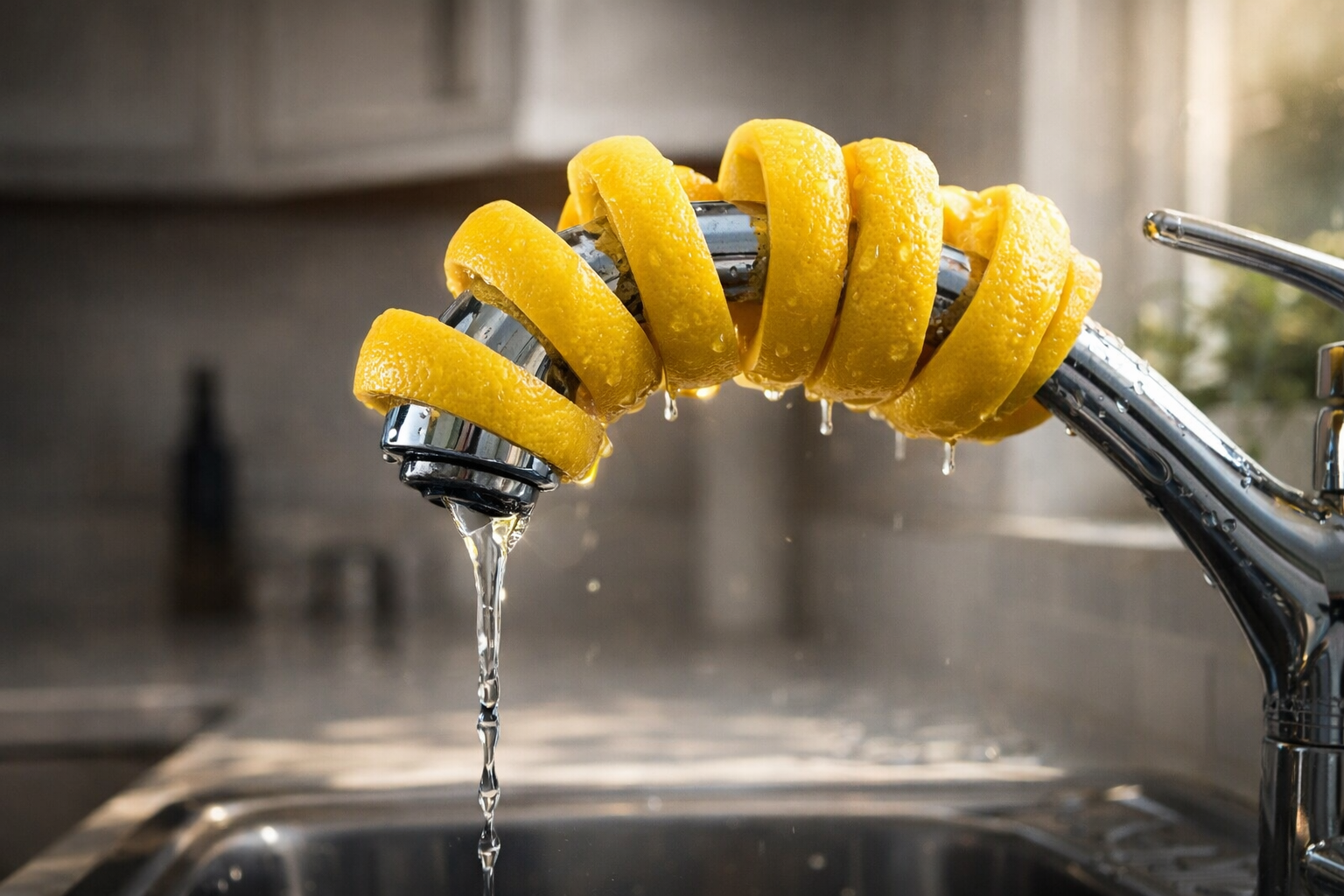 Envuelve limones alrededor del grifo y observa qué ocurre