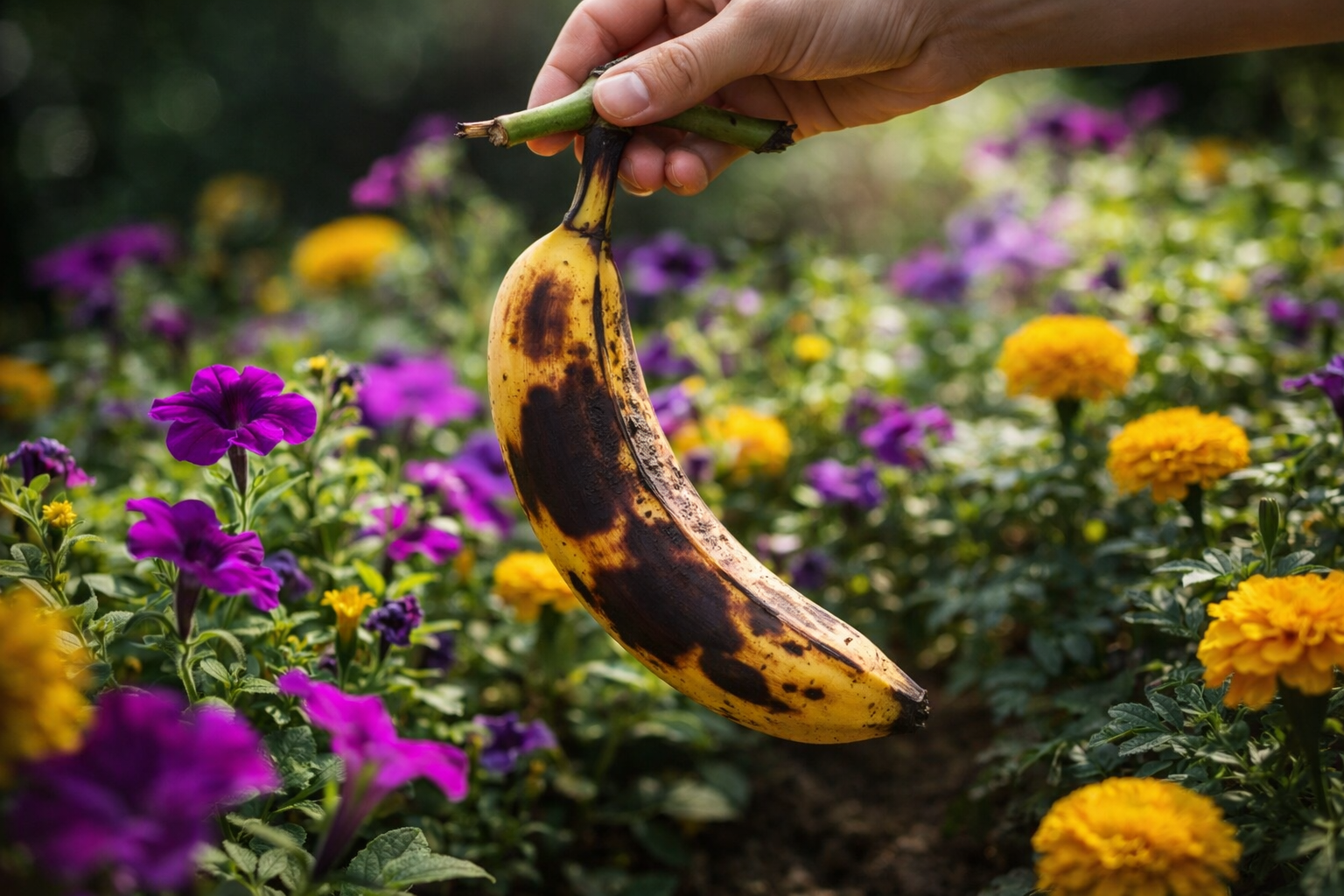 Por qué deberías colgar un plátano muy maduro en tu jardín