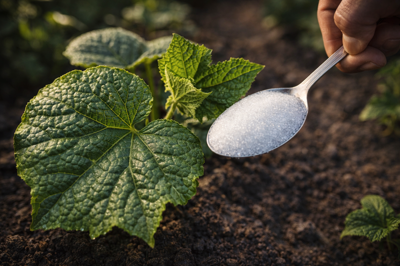 Una cucharada antes de que termine junio y los pepinos y tomates crecerán al instante.