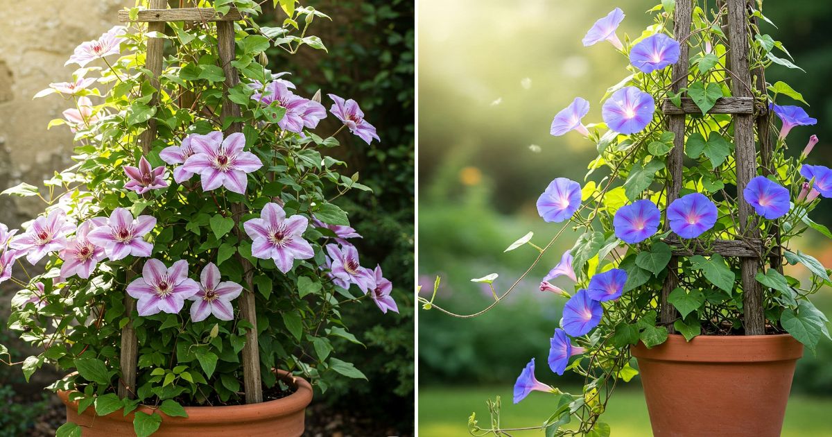 10 Hermosas Plantas Trepadoras que Prosperan en Macetas y Contenedores