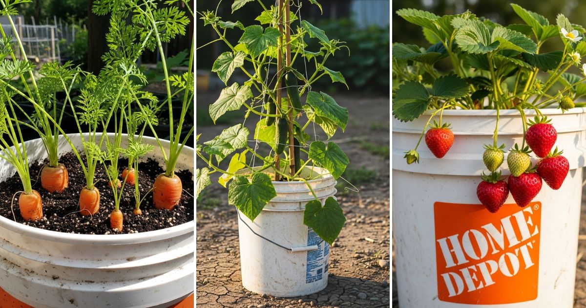 12 Plantas Productivas que Prosperan en Cubos Baratos de 5 Galones