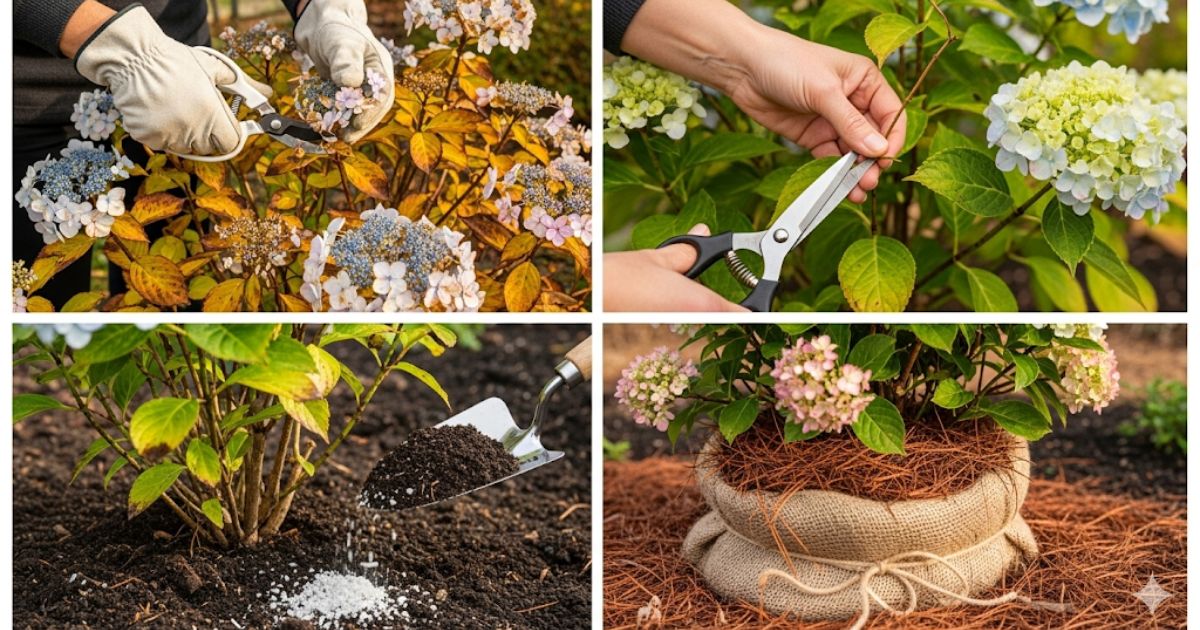 5 tareas otoñales con hortensias que todo jardinero debe hacer para flores hermosas