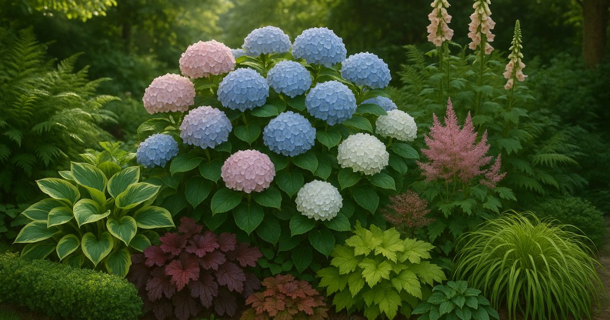 7 Mejores Plantas Compañeras para Realzar tus Hortensias
