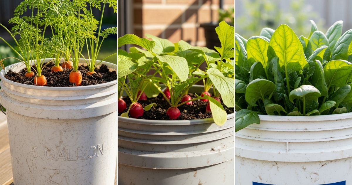 7 Verduras de Otoño que Crecen Mejor en Cubos de 5 Galones