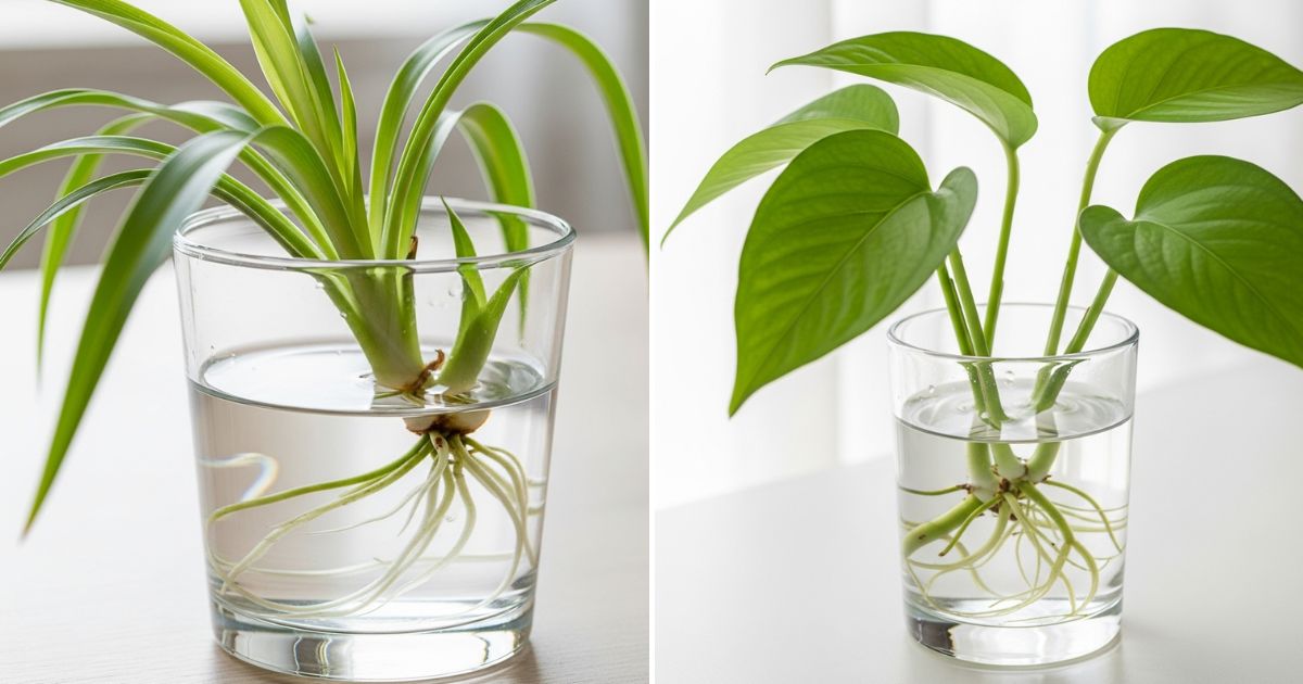 8 Plantas fáciles de propagar en un vaso de agua