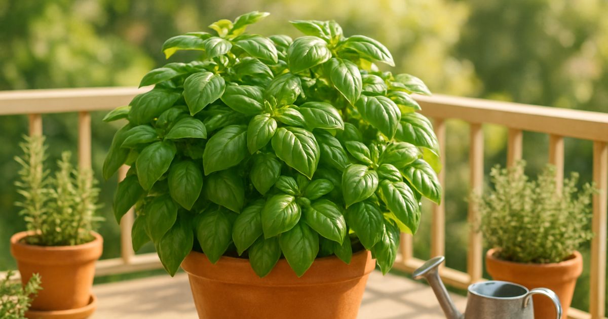 Cómo cultivar albahaca grande y frondosa en una maceta