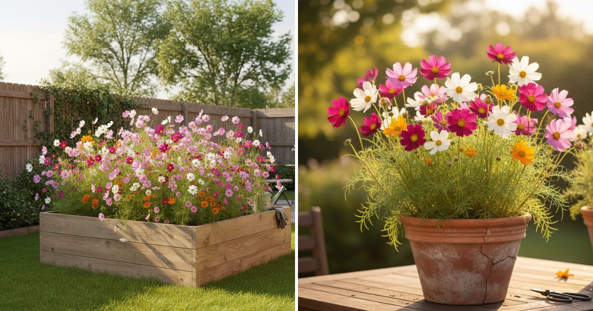 Cómo cultivar cosmos en macetas, parterres o donde puedan lucir