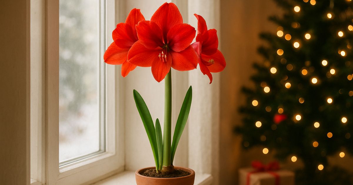Cómo hacer que tu flor de amarilis florezca justo en Navidad