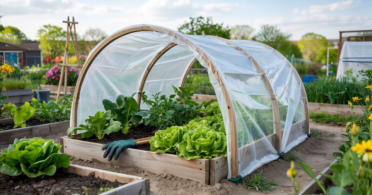Invernadero abatible DIY para camas elevadas
