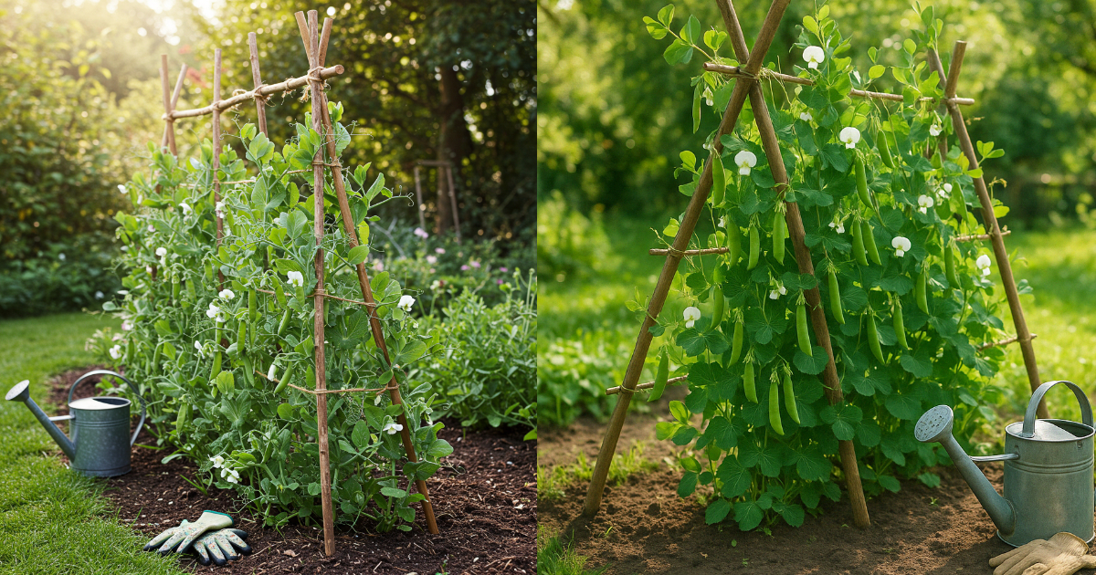 La forma más fácil de construir un enrejado para guisantes que realmente funciona