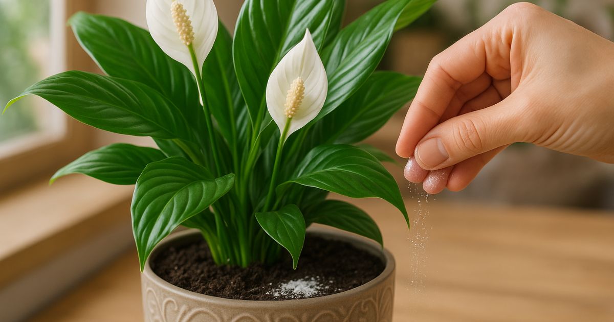 ¿Quieres que las Spathiphyllums Florezcan Todo el Año? Solo Espolvorea Esto Encima
