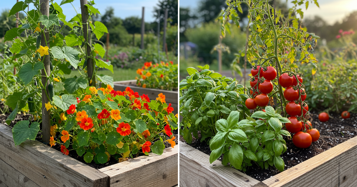 10 Ideas Esenciales de Plantación Complementaria para Huertos Elevados