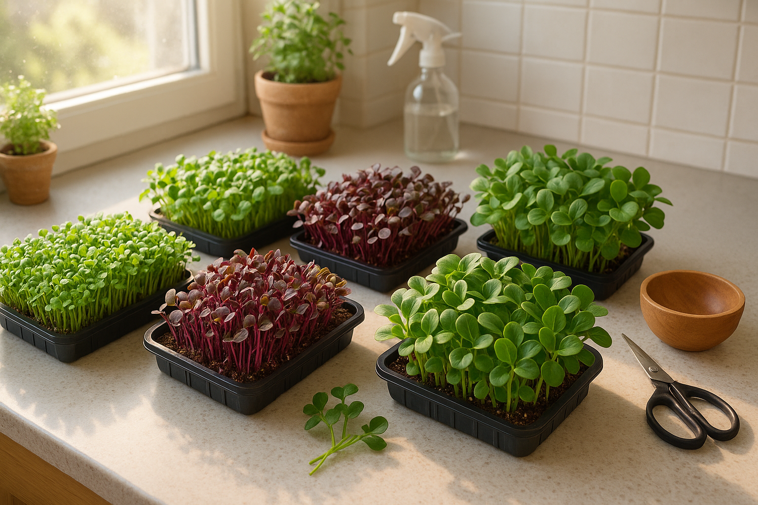 7 Microverduras de Crecimiento Rápido que Puedes Cosechar en Interiores en Solo 14 Días