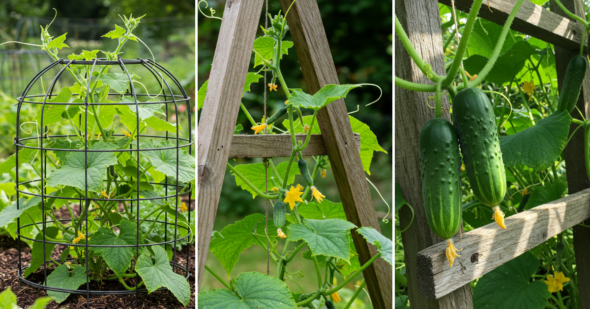 8 Brillantes Ideas de Enrejado para Pepinos que Puedes Construir en un Instante