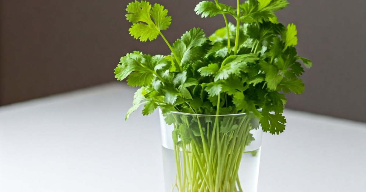 Cómo cultivar cilantro en casa en agua
