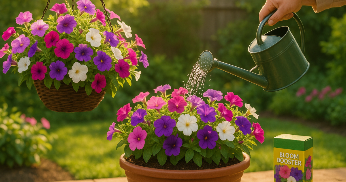 Cómo fertilizar las petunias para flores más grandes, brillantes y hermosas