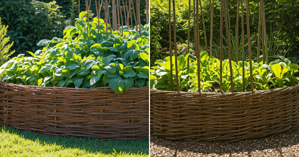 Cómo hacer un bancal elevado de entramado de varas