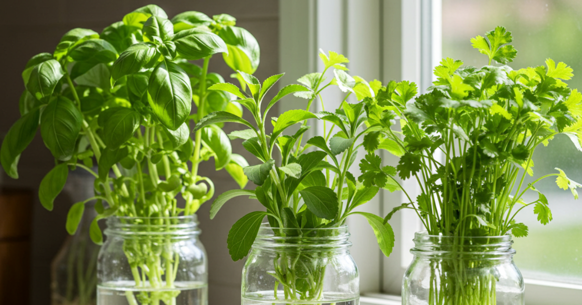 Cultiva Estas 11 Hierbas en Agua y Disfruta de Sabores Frescos Todo el Año