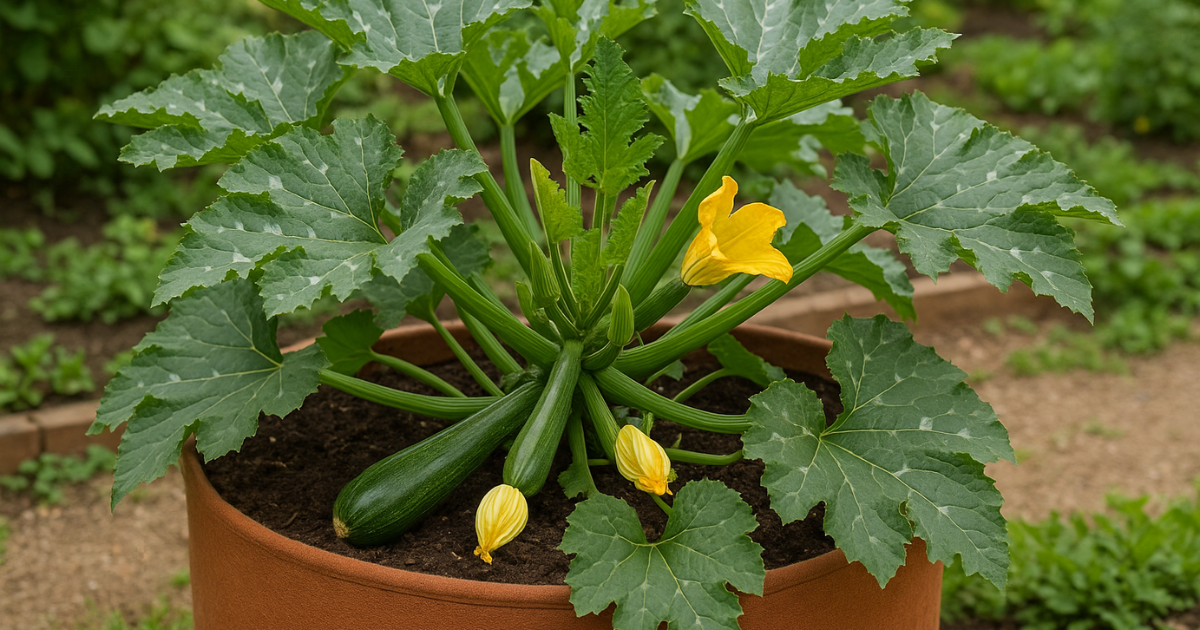 Cultiva calabacines en una maceta y cosecha en solo 30 días