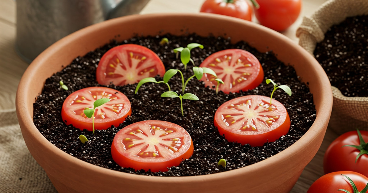 Olvida las semillas de tomate: solo planta unas pocas rodajas de la tienda. Aquí te mostramos cómo