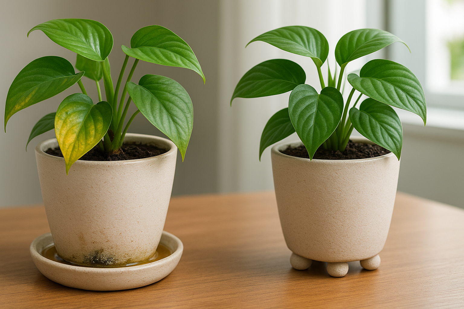 Por qué los platillos bajo las macetas causan más daño que beneficio