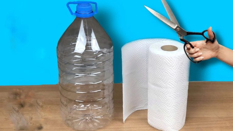 Un bidón de plástico y un rollo de papel absorbente: el resultado es sorprendente