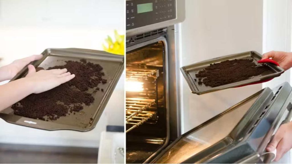 Coloca el poso de café sobre papel de hornear, esto es lo que pasa si lo haces: es inesperado