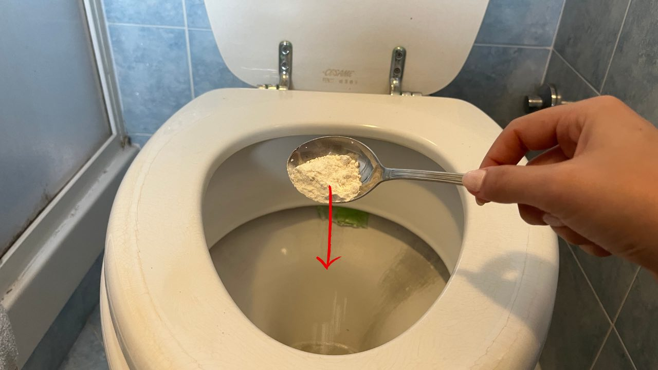 Harina en el baño, porque hay que hacerlo por la noche antes de acostarse