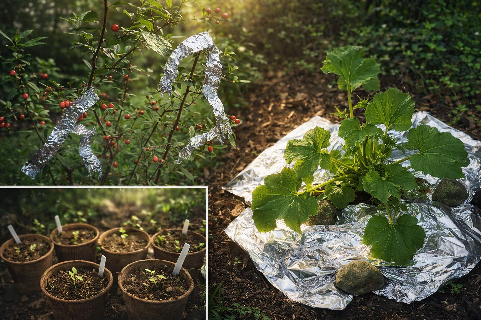 10 Usos Prácticos del Papel de Aluminio en el Jardín