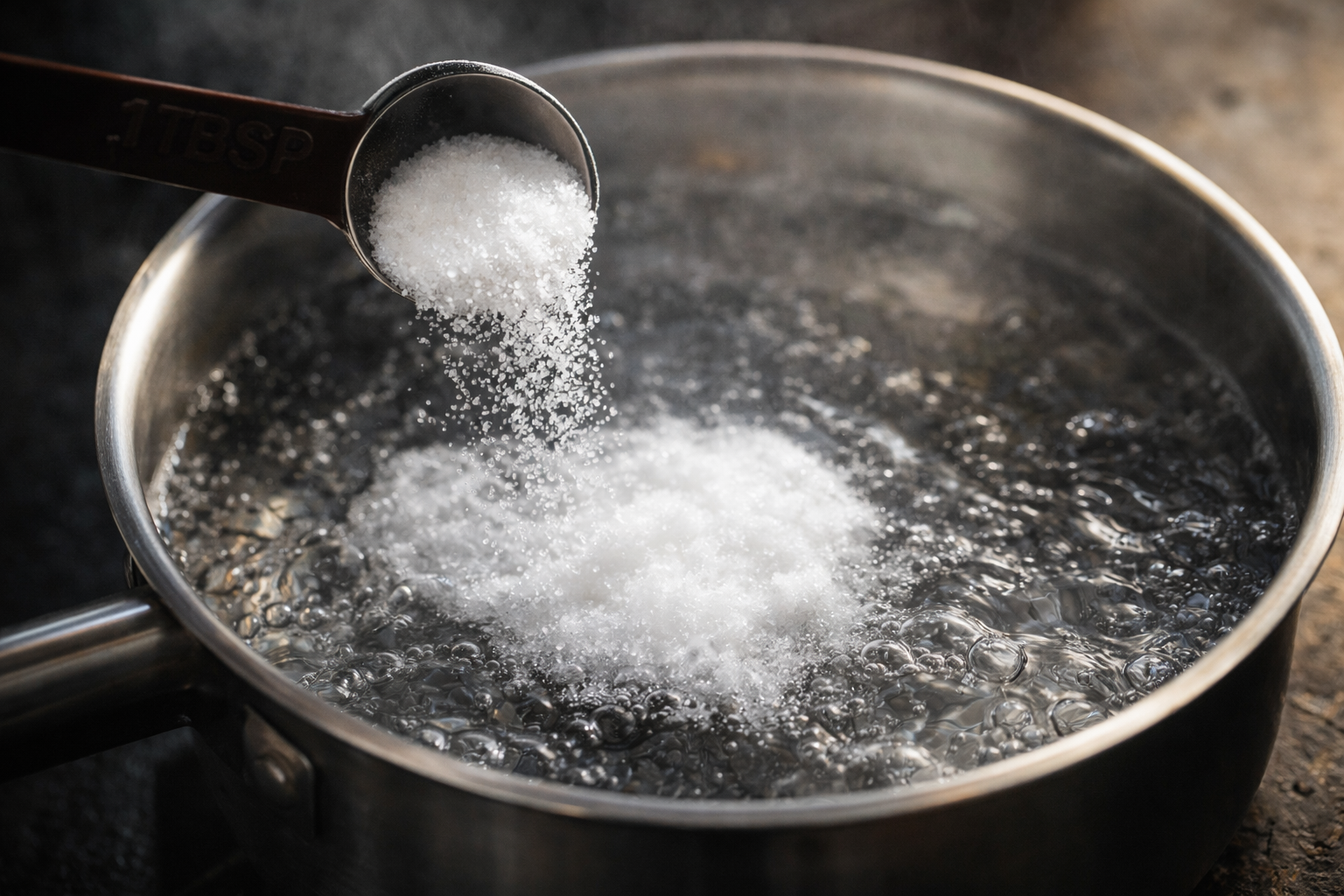 Agrega una cucharada de bicarbonato de sodio a una olla de agua hirviendo: ¿qué ocurre?